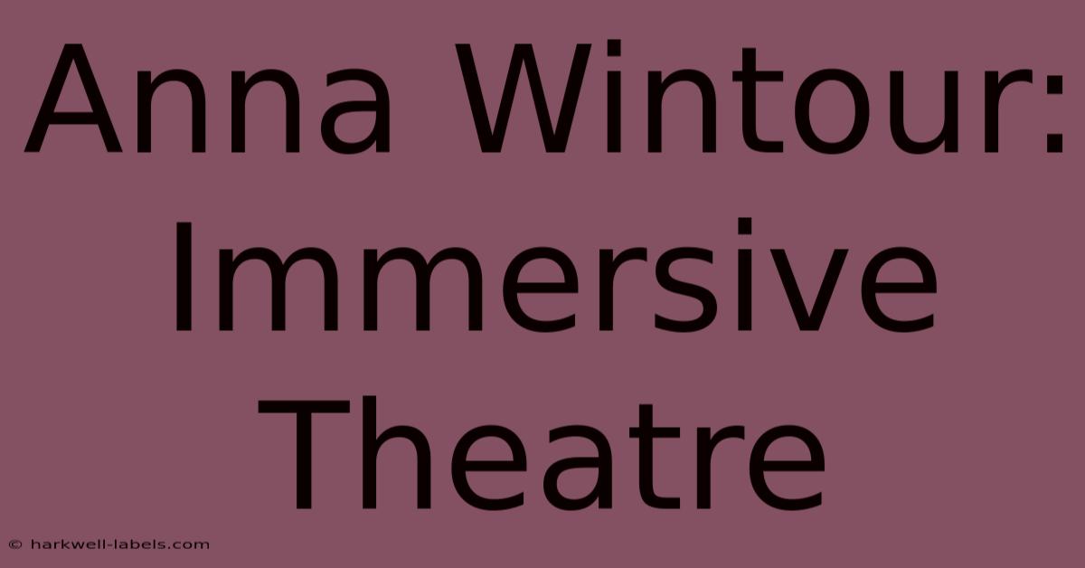 Anna Wintour: Immersive Theatre