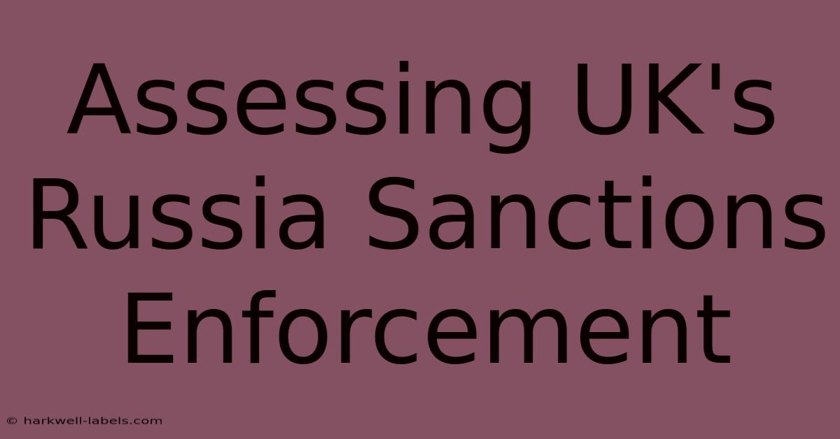 Assessing UK's Russia Sanctions Enforcement