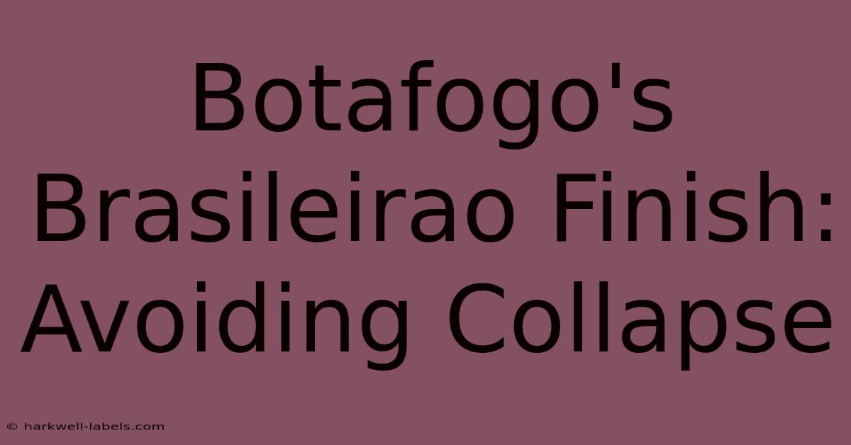 Botafogo's Brasileirao Finish: Avoiding Collapse