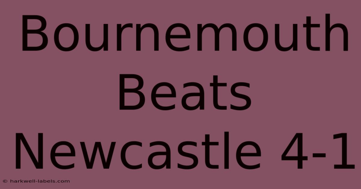 Bournemouth Beats Newcastle 4-1