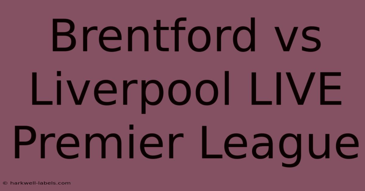 Brentford Vs Liverpool LIVE Premier League