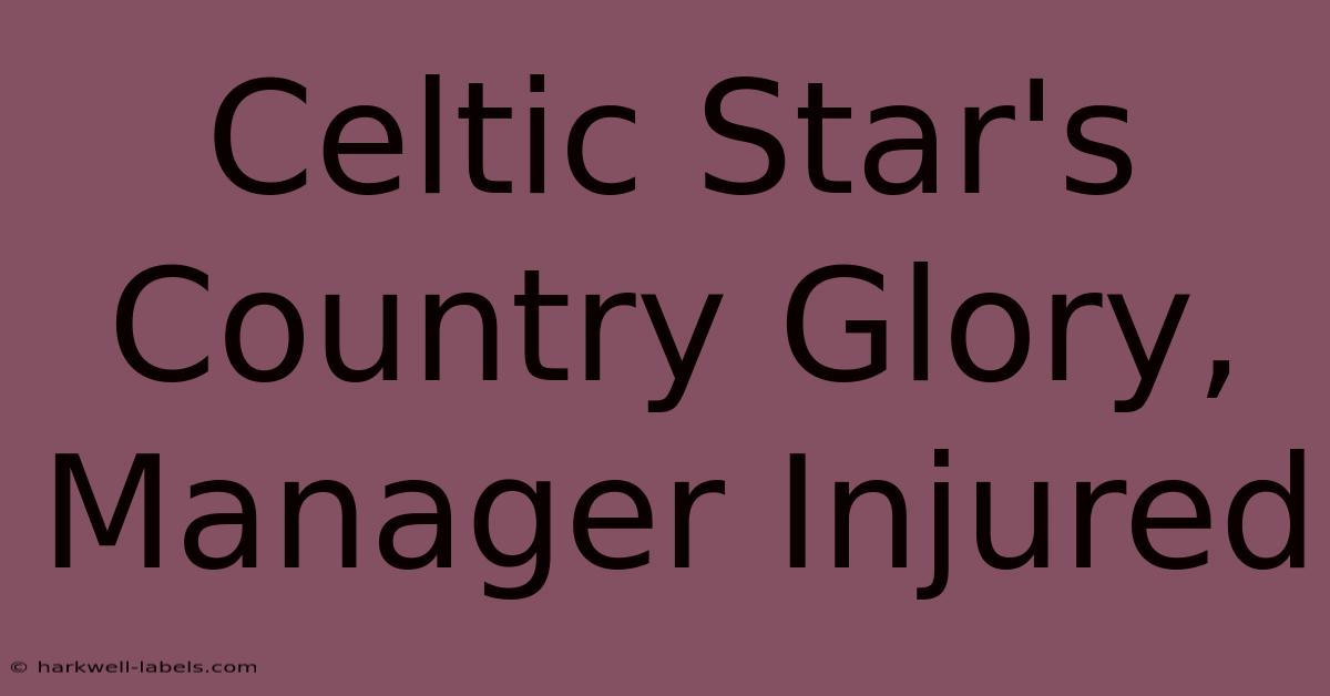 Celtic Star's Country Glory, Manager Injured