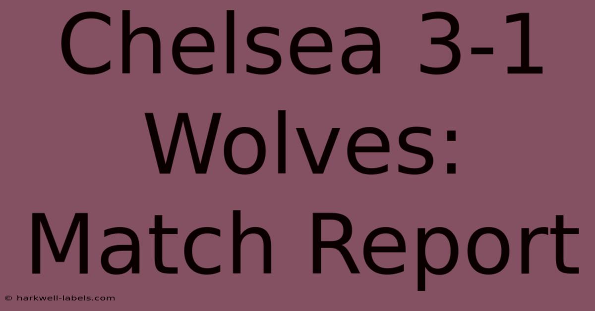 Chelsea 3-1 Wolves: Match Report