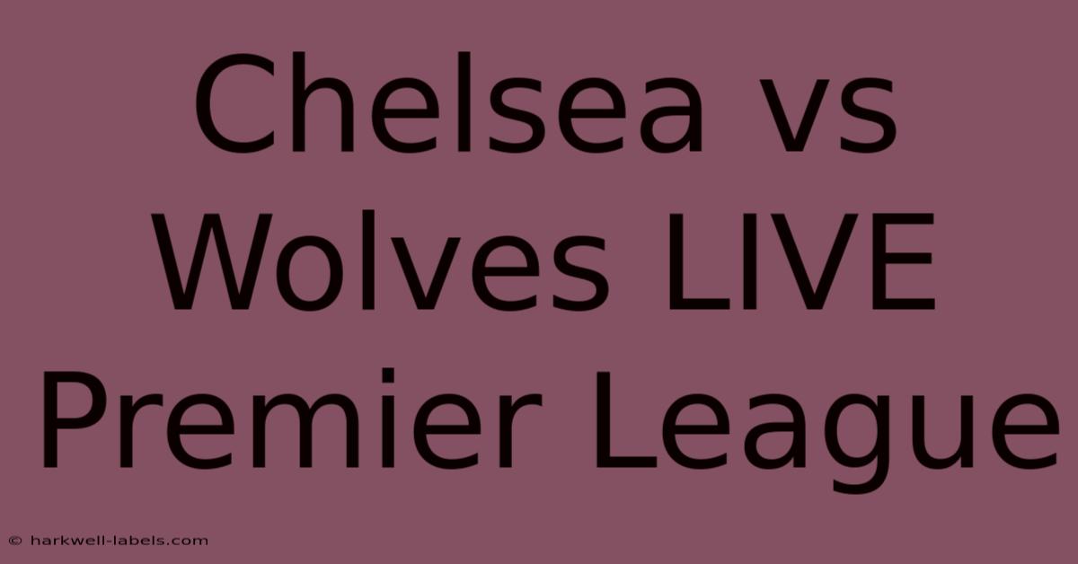 Chelsea Vs Wolves LIVE Premier League