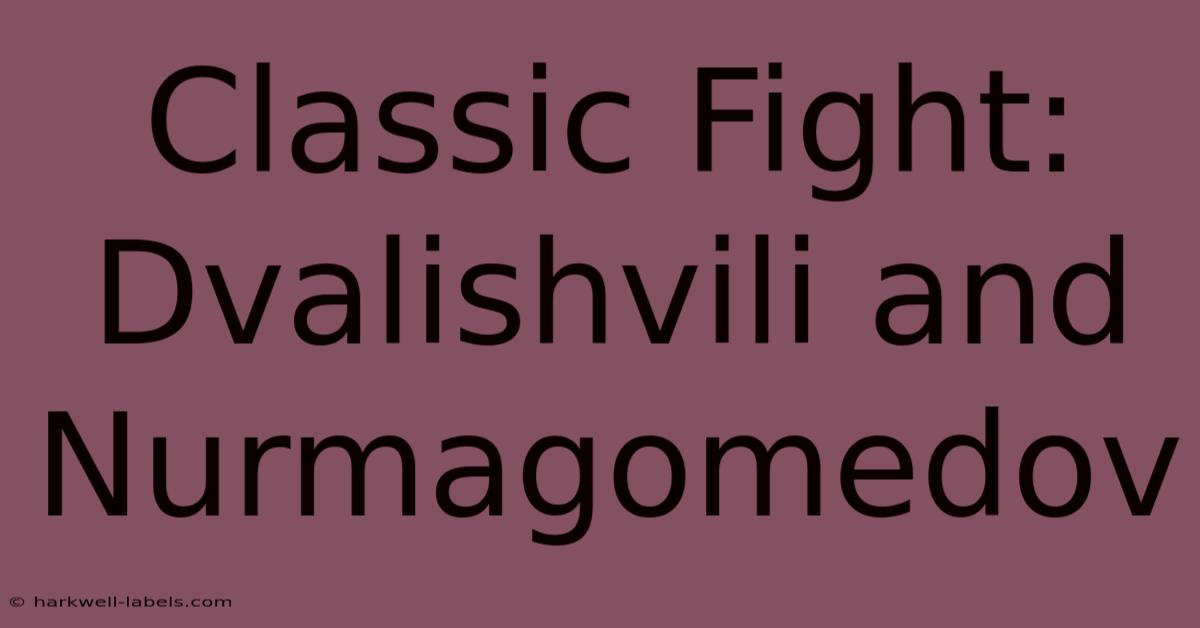 Classic Fight: Dvalishvili And Nurmagomedov