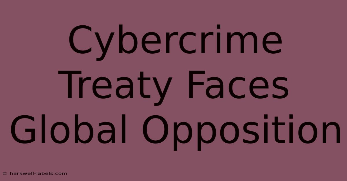 Cybercrime Treaty Faces Global Opposition