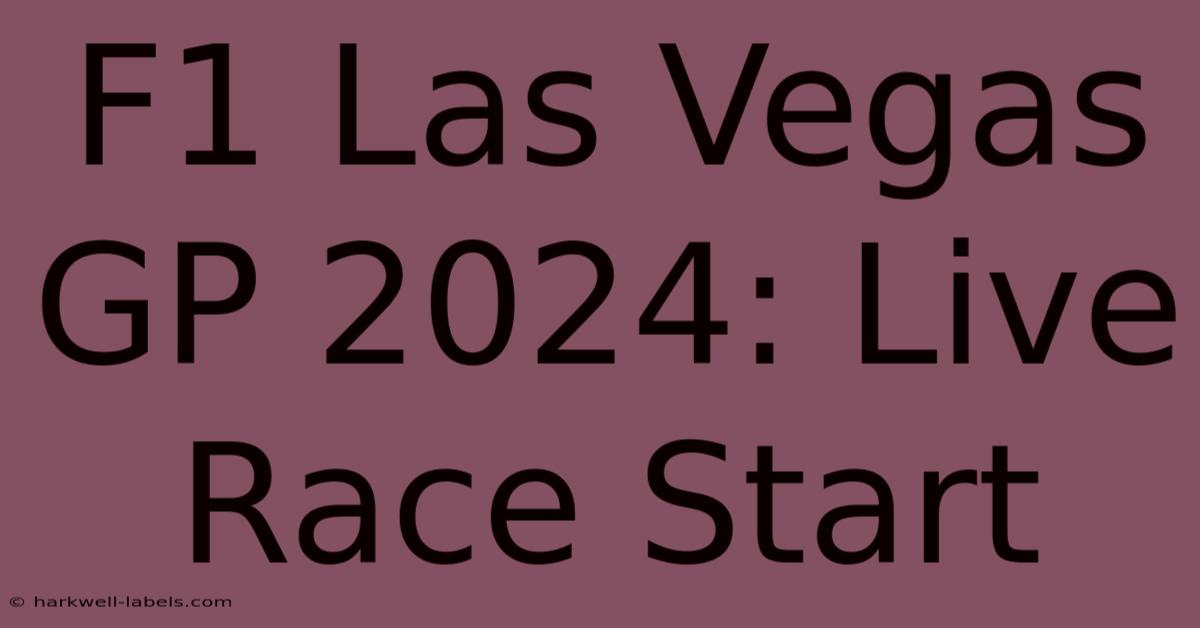 F1 Las Vegas GP 2024: Live Race Start