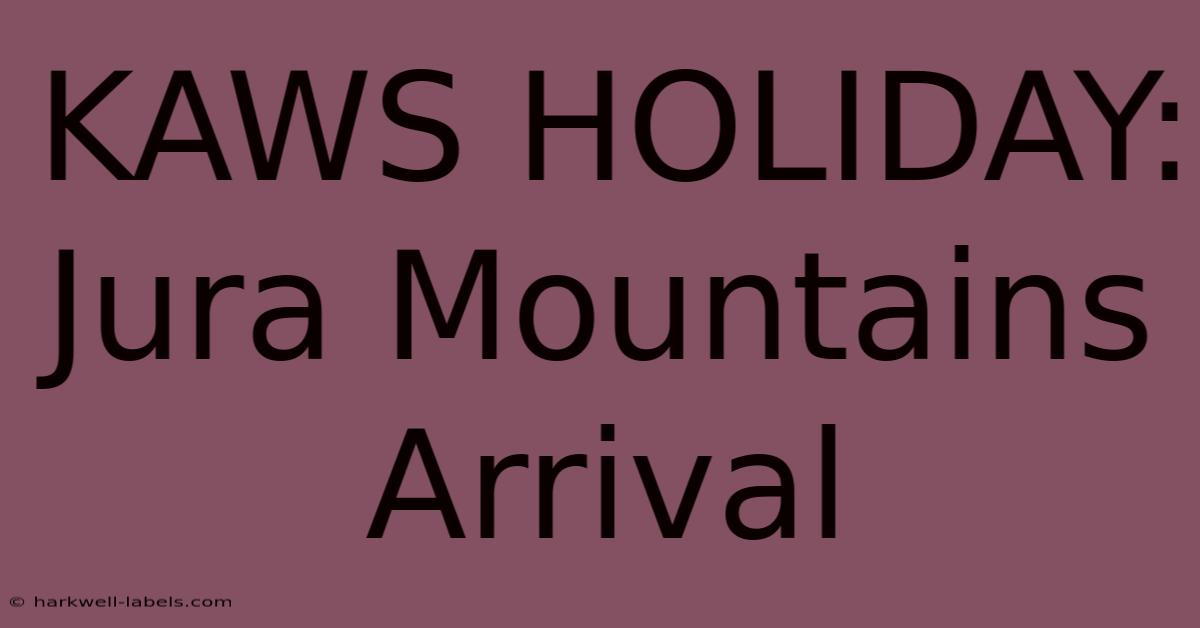 KAWS HOLIDAY: Jura Mountains Arrival