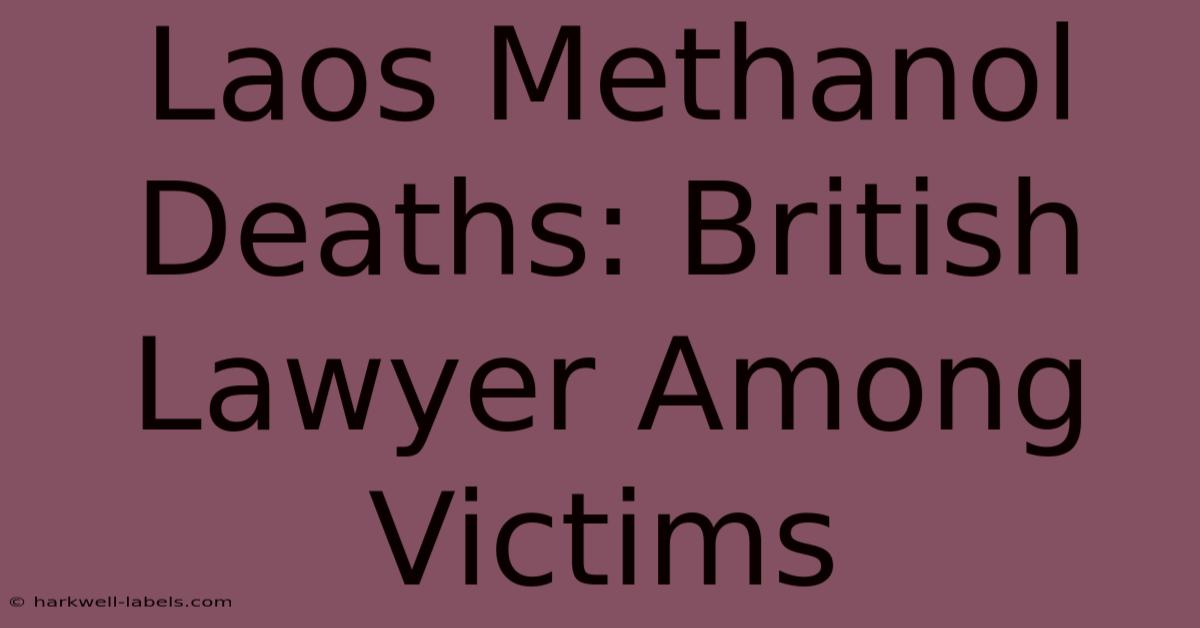 Laos Methanol Deaths: British Lawyer Among Victims