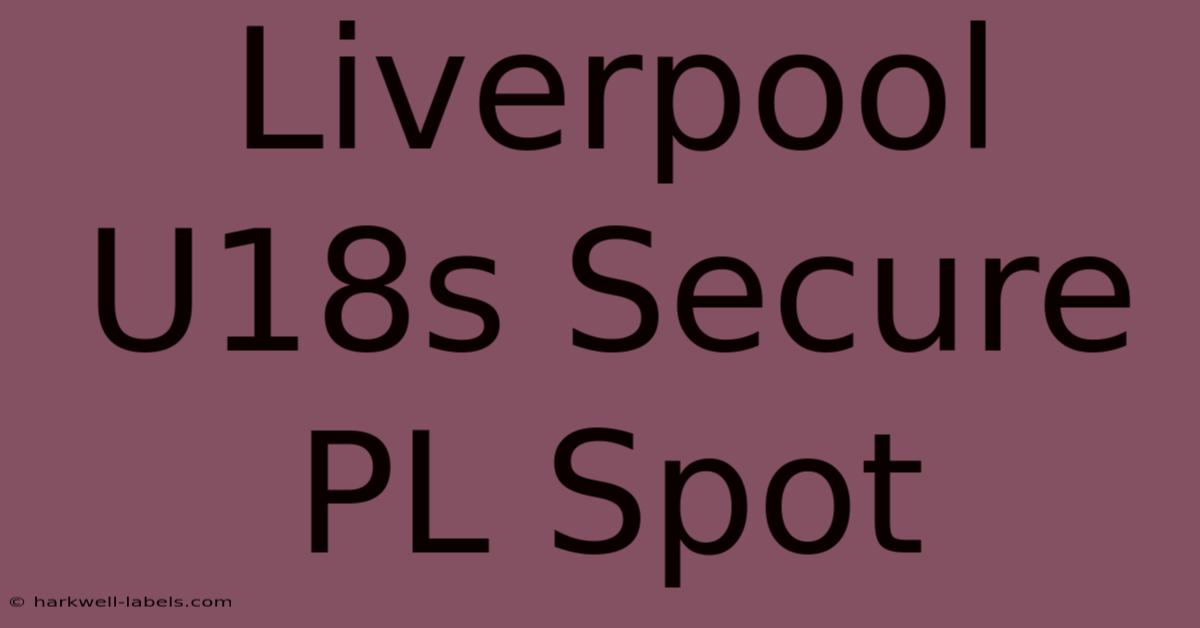 Liverpool U18s Secure PL Spot