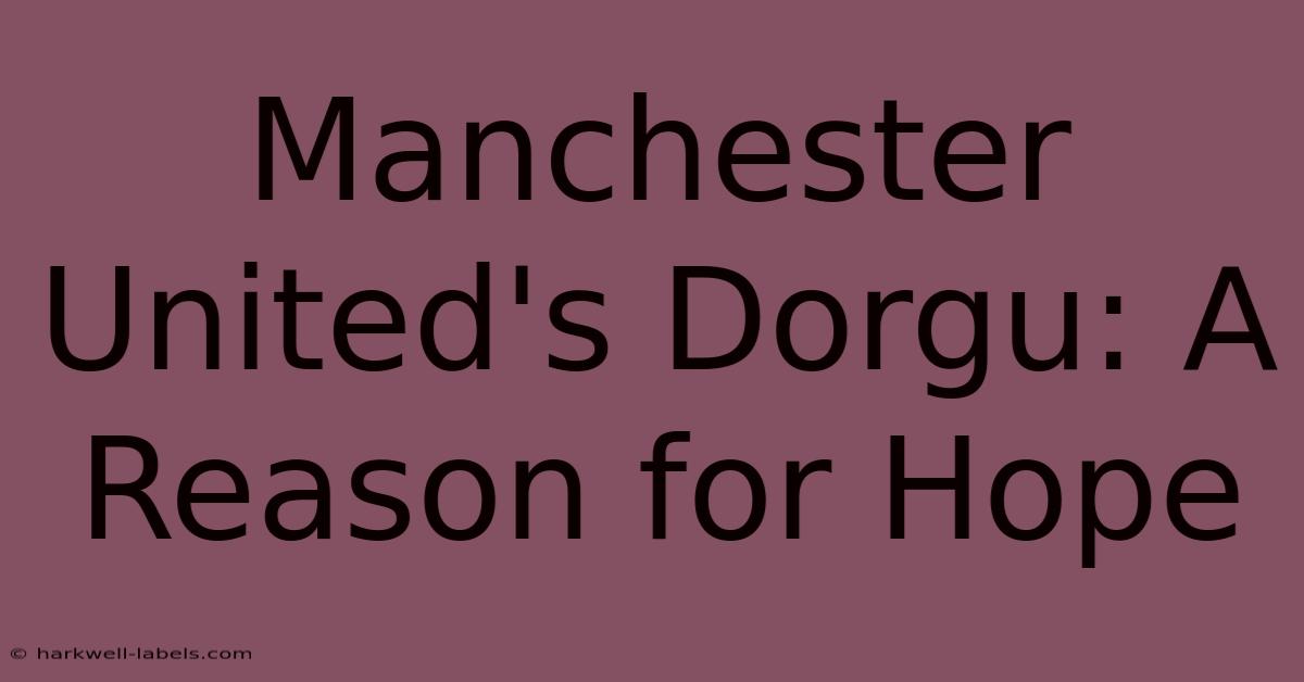 Manchester United's Dorgu: A Reason For Hope