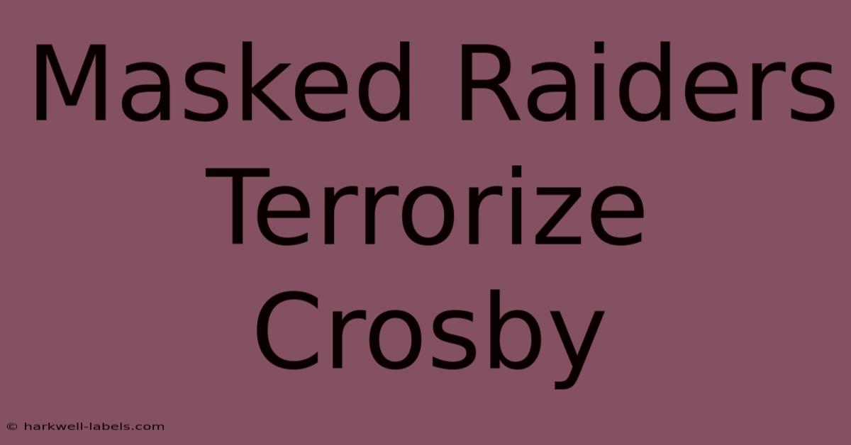 Masked Raiders Terrorize Crosby