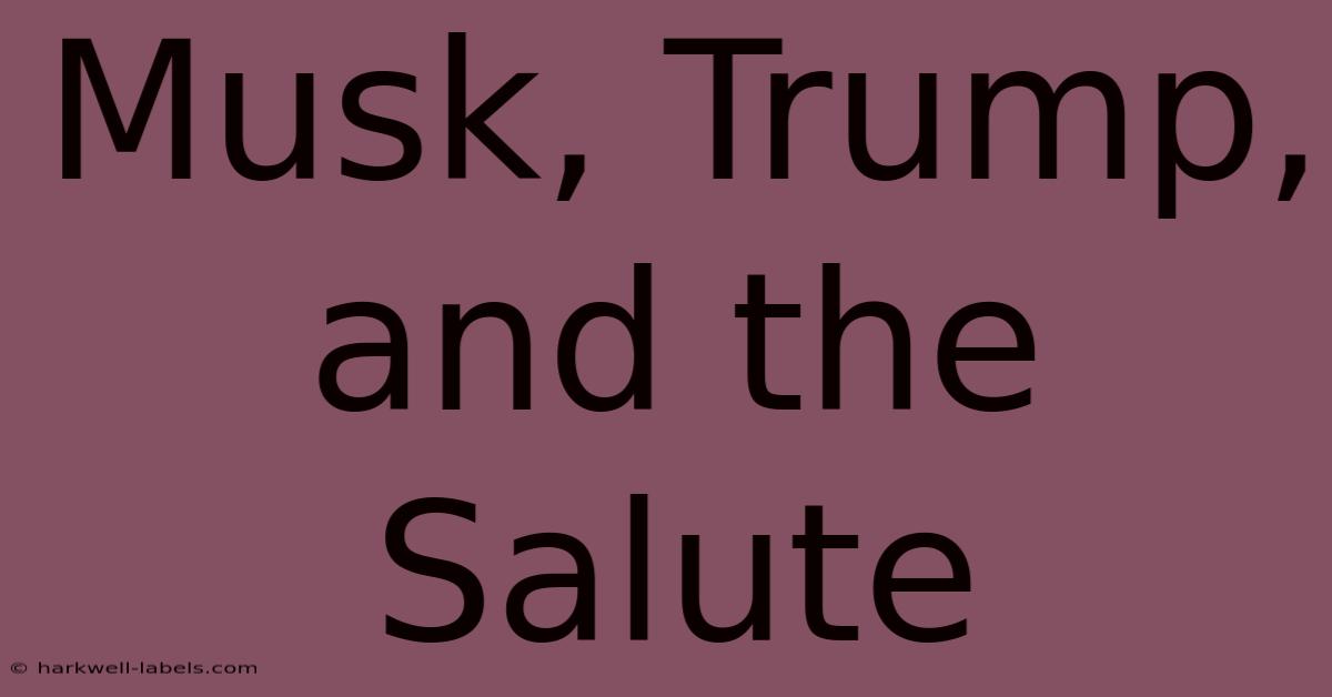 Musk, Trump, And The Salute