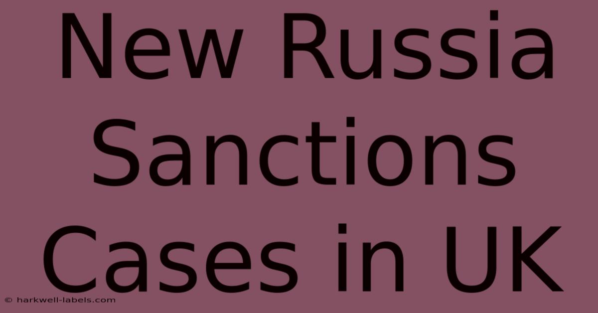 New Russia Sanctions Cases In UK