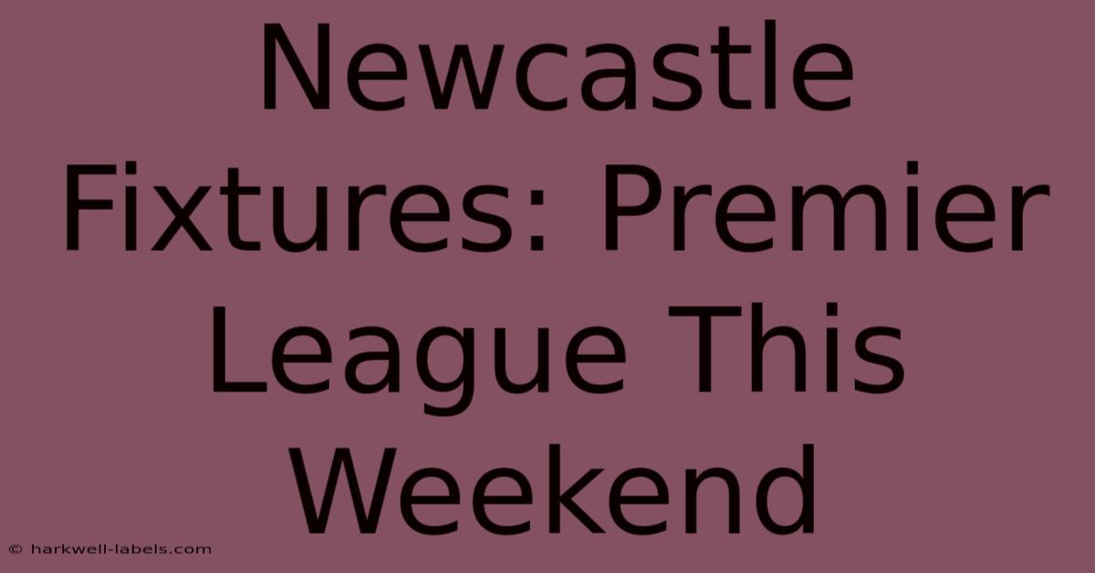 Newcastle Fixtures: Premier League This Weekend