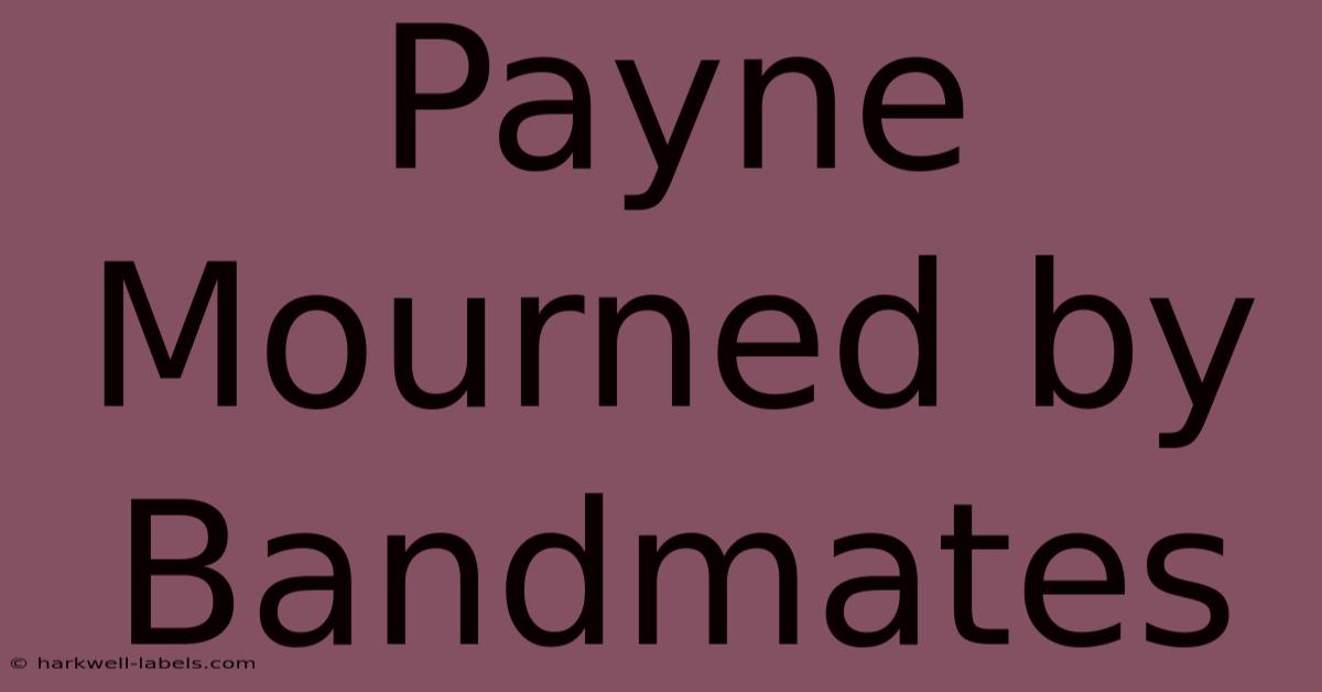 Payne Mourned By Bandmates