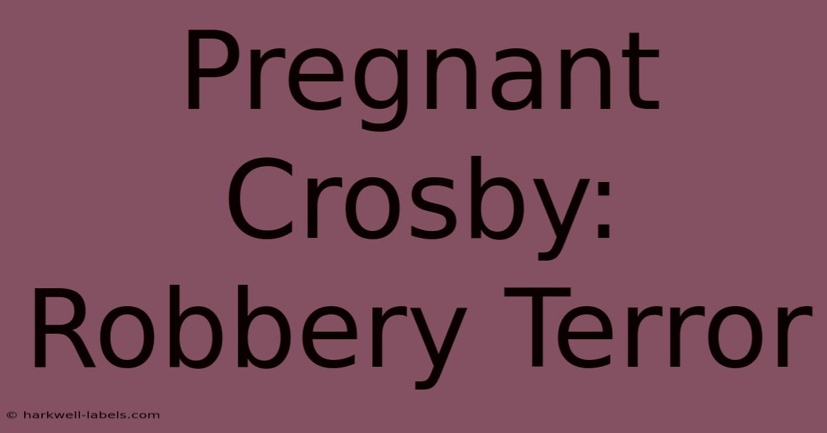 Pregnant Crosby: Robbery Terror