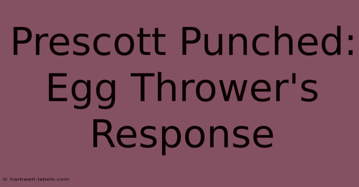 Prescott Punched: Egg Thrower's Response