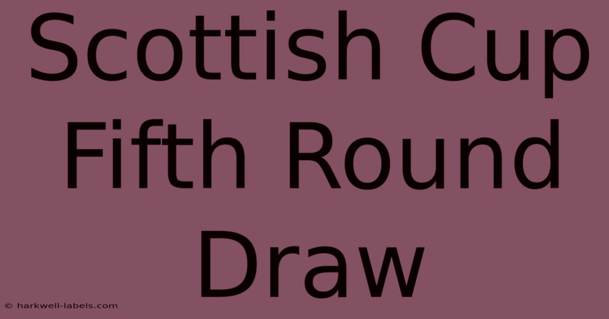 Scottish Cup Fifth Round Draw