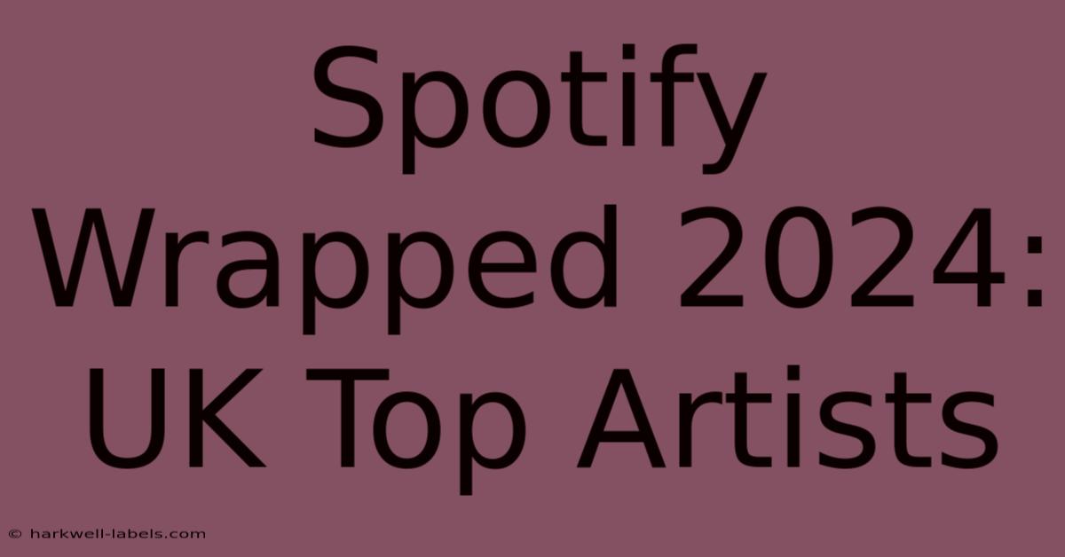 Spotify Wrapped 2024: UK Top Artists