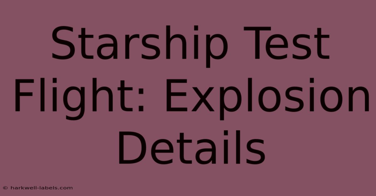 Starship Test Flight: Explosion Details