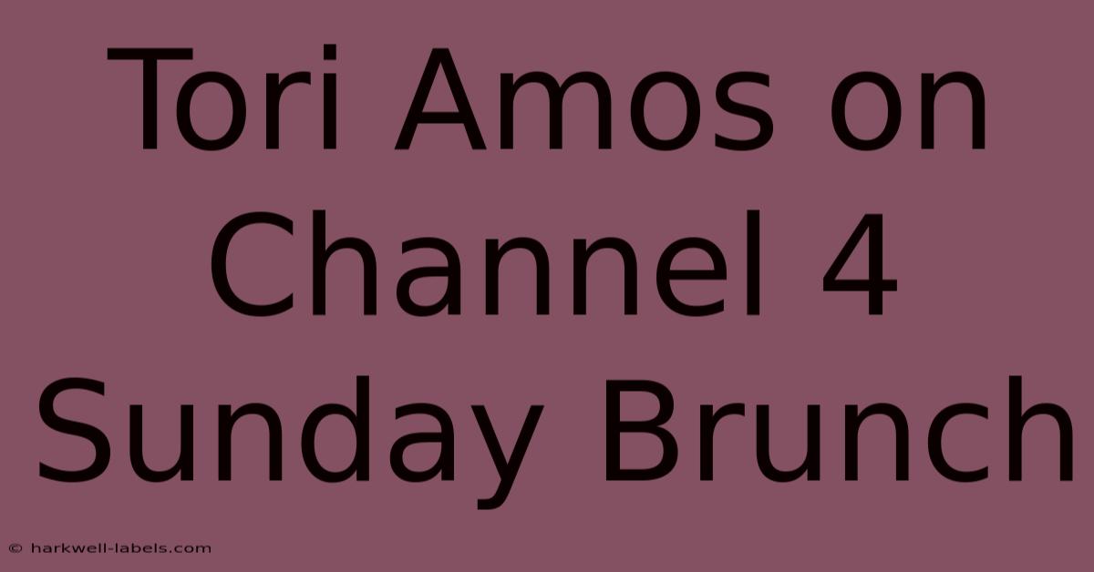 Tori Amos On Channel 4 Sunday Brunch