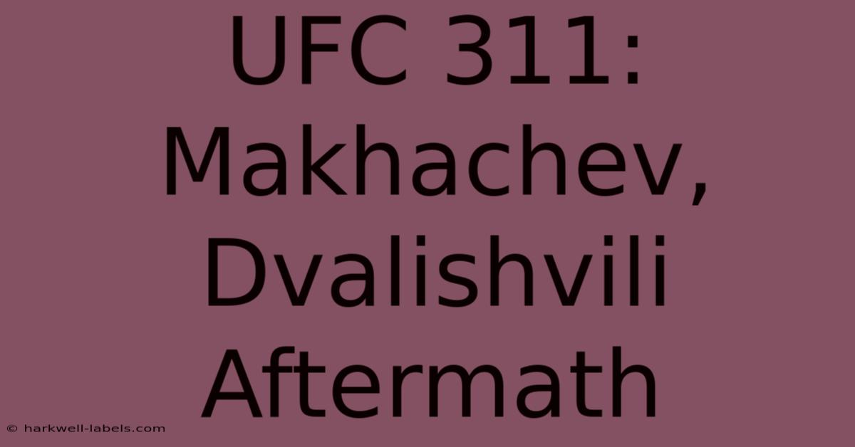 UFC 311: Makhachev, Dvalishvili Aftermath