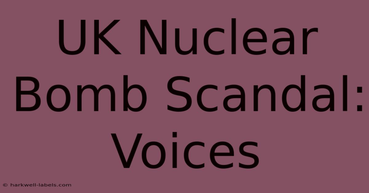 UK Nuclear Bomb Scandal: Voices