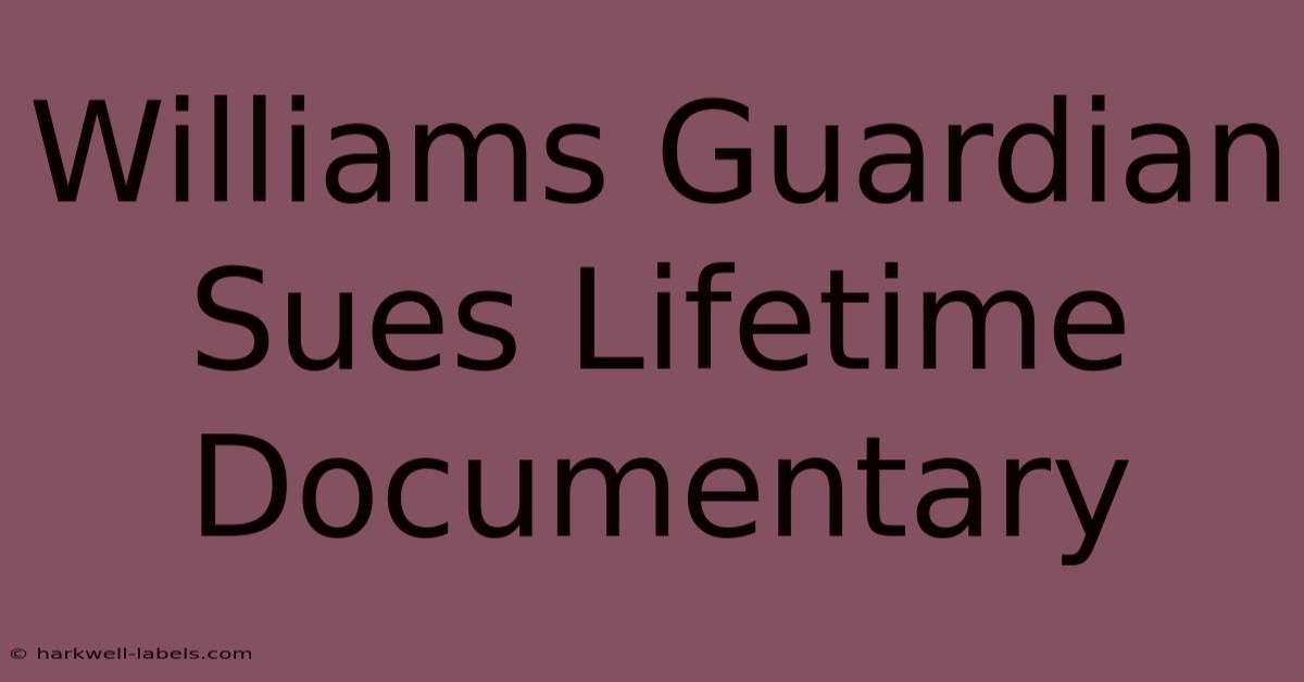 Williams Guardian Sues Lifetime Documentary