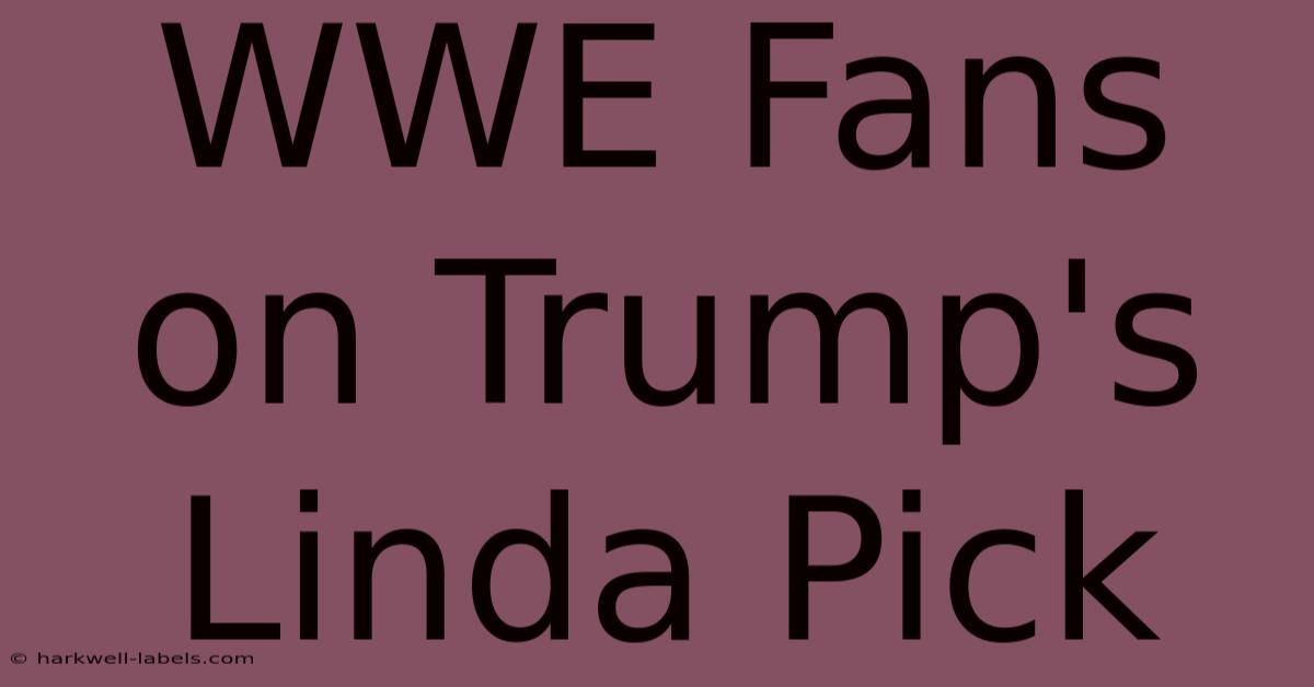 WWE Fans On Trump's Linda Pick