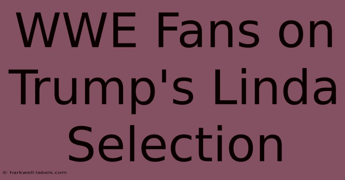 WWE Fans On Trump's Linda Selection