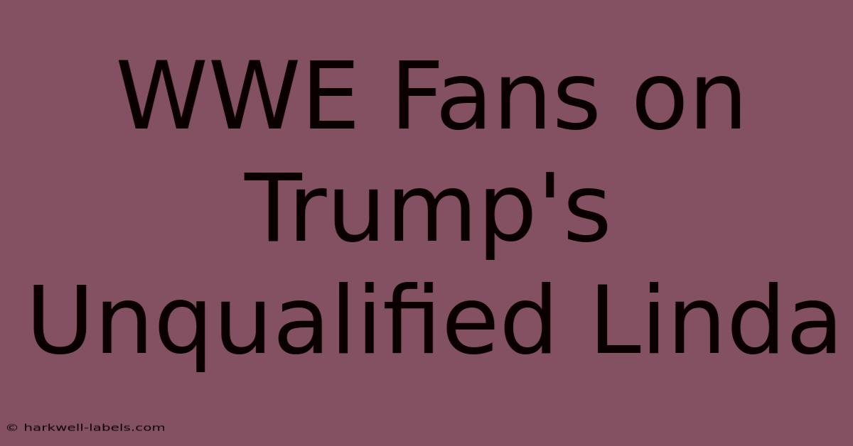 WWE Fans On Trump's Unqualified Linda